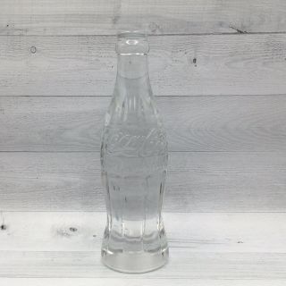 Vintage Coca Cola Coke Bottle Paperweight Lead Crystal