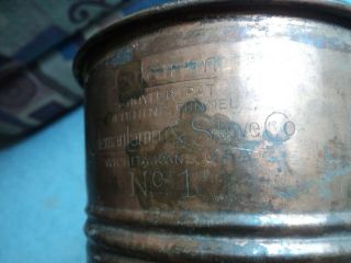 Vintage Copper Coleman Schuyler No.  1 Filtering Funnel Coleman Lamp & Stove Co.