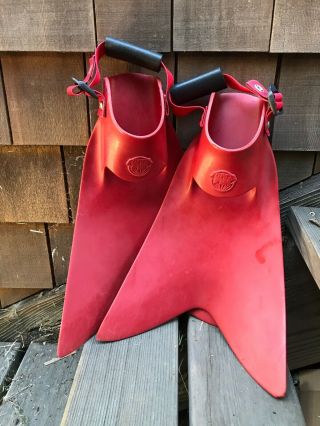 Vintage Force Fins Size Small Red