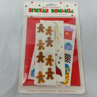 Vintage Stickers Mrs Grossmans Christmas Bonanza Pack 90s 1996 Holiday Themed