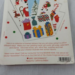 Vintage Stickers Mrs Grossmans Christmas Bonanza Pack 90s 1996 Holiday Themed 4