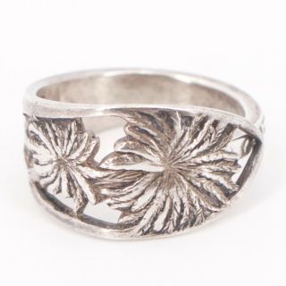 Vtg Sterling Silver - San Diego Palm Tree Spoon Handle Ring Size 11.  5 - 9g