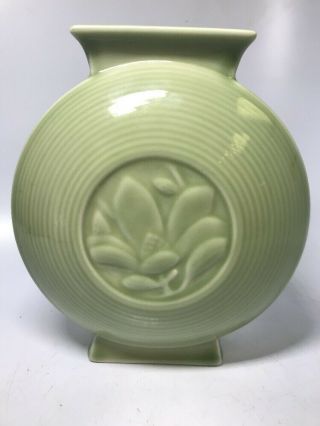 Vintage Rookwood Pottery Green Circle Vase 6706 Canteen Shape