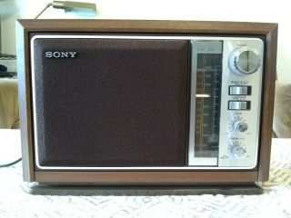 Vintage Sony Icf - 9740w Am/fm Radio Tuner And