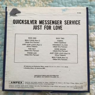 Quicksilver Reel to Reel tape JUST FOR LOVE Capitol M 498 VINTAGE 3