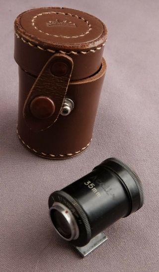 Vintage Acall 35mm Shoe Mount Viewfinder Finder - With Case