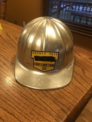 Vintage Superlite Fibre Metal Aluminum Hard Hat Construction Helmet Made Usa Pa