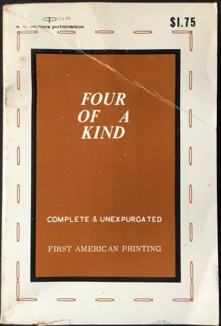 Four Of A Kind 1968 Collectors Pub Vintage Paperback Gga Erotica Sleaze Lesbian