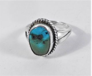 Unsigned - Sterling Silver Royston Turquoise Ring - Size 7 - Vintage