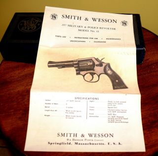 Vintage Smith & Wesson.  357 S&W Model 13 - 1 Factory Box Pistol Revolver 5