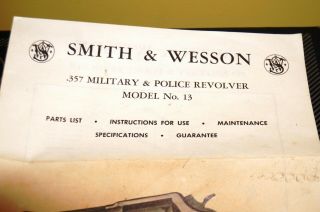 Vintage Smith & Wesson.  357 S&W Model 13 - 1 Factory Box Pistol Revolver 6