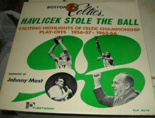 John Havlicek Stole The Ball Vintage Record Lp Boston Celtics Johnny Most