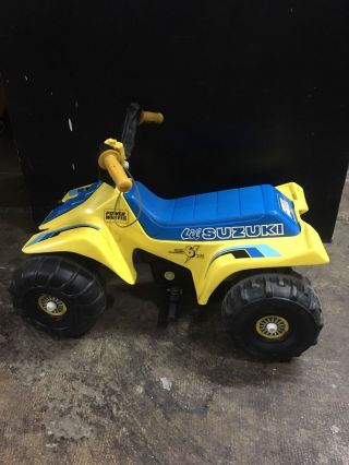 Vintage Lil Suzuki Power Wheels Quad Four Wheeler Atv Ride On Toy