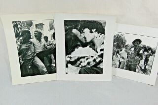 11 VINTAGE BLACK AND WHITE 8 x 10 PHOTOS,  NYC,  GAY PRIDE DEMONSTRATION c.  1970 3