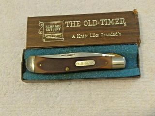 Vintage SCHRADE OLD TIMER 194OT Single Blade Pocket Knife In The Box 3