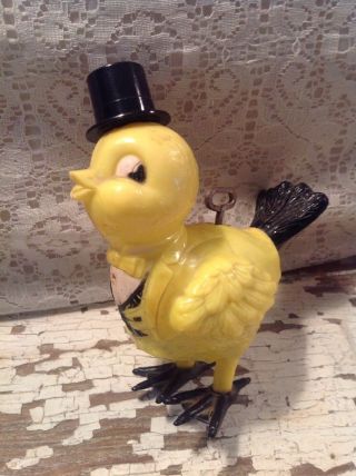 Vintage " Irwin " Plastic 5 - 1/2 " Wind Up Gyrating Chicken Figure