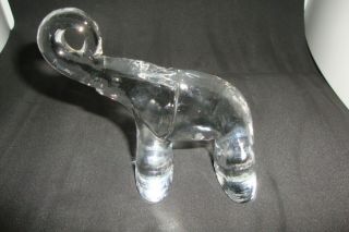 Vintage Kosta Boda Glass Baby Elephant Zoo Series Animal Figurine Paperweight