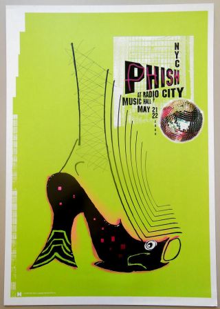 Phish Poster Radio City Music Hall 2000 Mint/new Old Stock Vintage