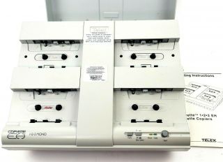 Telex Copyette 1 2 3 Eh High Speed Mono Cassette Copier Tape Duplicator & Cover