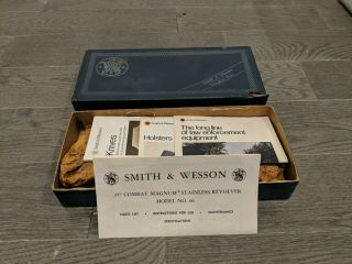 Vintage Smith & Wesson S&w Factory Box Model 66.  357 Combat Magnum,  Paperwork