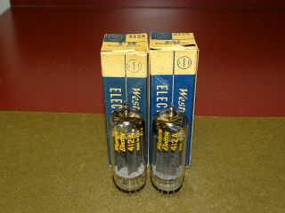 Pair,  Western Electric 412a Radio/audio Rectfier Tubes,  Nos