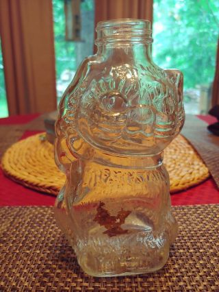 Unique Vintage Grapette Syrup Glass Cat Kitty Bank,  One Of A Kind
