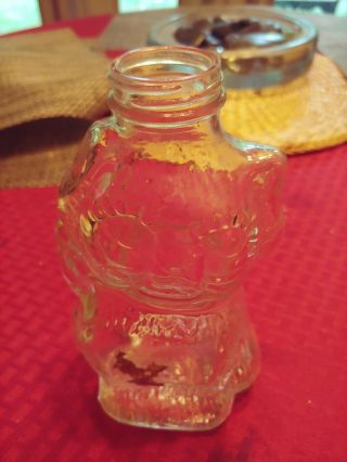UNIQUE VINTAGE GRAPETTE SYRUP GLASS CAT KITTY BANK,  ONE OF A KIND 4