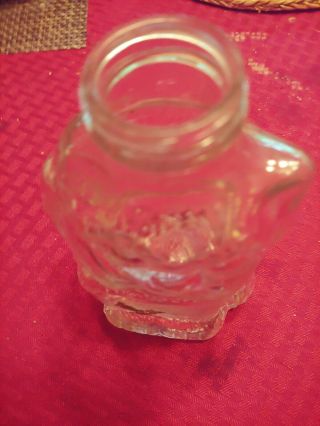 UNIQUE VINTAGE GRAPETTE SYRUP GLASS CAT KITTY BANK,  ONE OF A KIND 5
