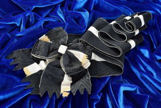 Vintage Military Decoration/award/recognition Sash/ribbon Black & White Striped