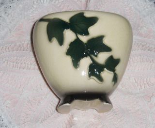Vtg Royal Copley Green Ivy Pottery Flower Vase Ceramic Pottery Retro Mid Century