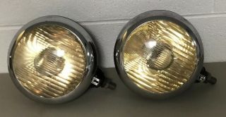 Vintage Set Of 2 Automobile Car Truck Rat Rod Bullet Style Headlights