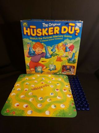 The Husker Du? Golden Board Game Matching Picture Memory Vintage 1993