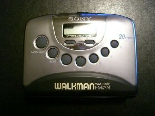 Vintage Sony Walkman Wm - Fx251 Am/fm Radio & Audio Cassette Player With Case