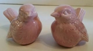 Vintage Goebel West Germany Sparrow Bird Pair Pink Cv73 4 " Figurines