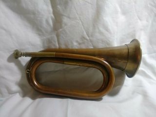 Brass & Copper Army Military Vintage Cavalry Bugle Trumpet 11 " With Mouthpiece