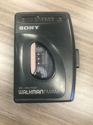 Vintage Sony Walkman Cassette Player Am/fm Radio Wm - Fx21.  And