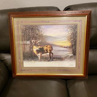 Vintage Home Interiors Gifts Deer Picture 23x27
