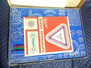 Vintage 1969 Kenner ' s no 2400 SPIROGRAPH plus SQUARE 3