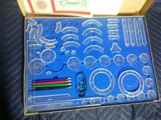 Vintage 1969 Kenner ' s no 2400 SPIROGRAPH plus SQUARE 4