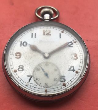 Vintage Military Helvetia Pocket Watch Spares 2