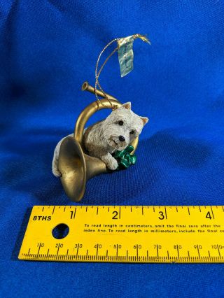 Danbury Westie Dog Xmas Ornament Westie Wonderland Merriest Musician Vtg