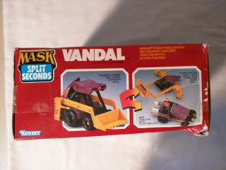 VINTAGE 80 ' S MASK M.  A.  S.  K Kenner VANDAL VENOM bulldozer ACTION FIGURE BOX BOXED 5