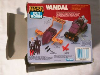 VINTAGE 80 ' S MASK M.  A.  S.  K Kenner VANDAL VENOM bulldozer ACTION FIGURE BOX BOXED 7