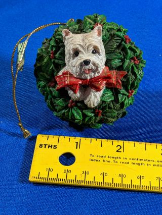 Danbury Westie Dog Xmas Ornament Westie Wonderland All Decked Out Vtg