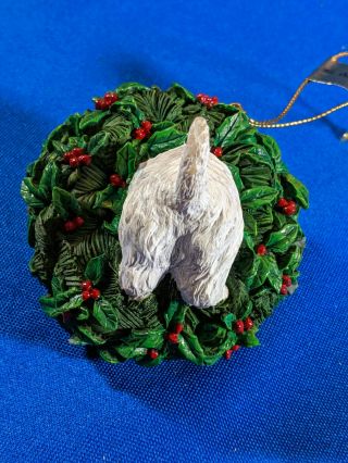 Danbury Westie Dog Xmas Ornament Westie Wonderland All Decked Out VTG 4