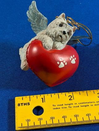 Danbury Westie Dog Xmas Ornament Westie Wonderland Paw - Fect Angel Vtg