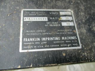 Vintage Franklin Imprinting Hot Foil Stamping Embossing Machine Powers On 6