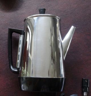 VTG GE General Electric 21P33 Retro 2 - 10 Cup Oval Coffee Pot Percolator 3