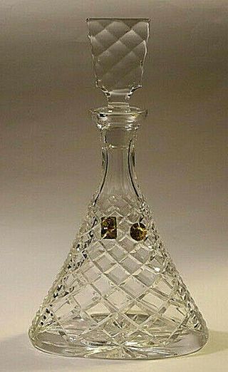 Vintage Natchmann Bliekrstall 24 Lead Crystal Decanter With Stopper