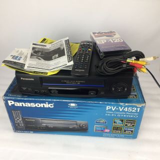 Panasonic V4521 Hi - Fi 4 - Head Vhs Vcr,  Tuner W/remote